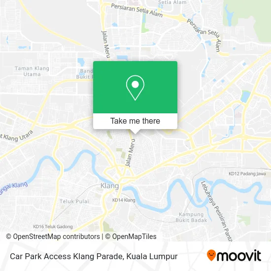 Car Park Access Klang Parade map