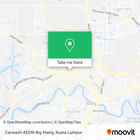 Carwash AEON Big Klang map