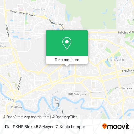 Peta Flat PKNS Blok 45 Seksyen 7