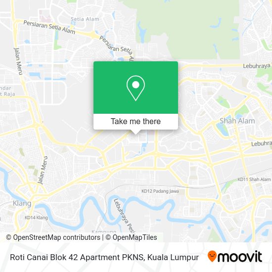 Peta Roti Canai Blok 42 Apartment PKNS