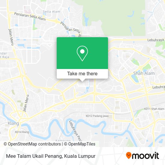 Mee Talam Ukail Penang map