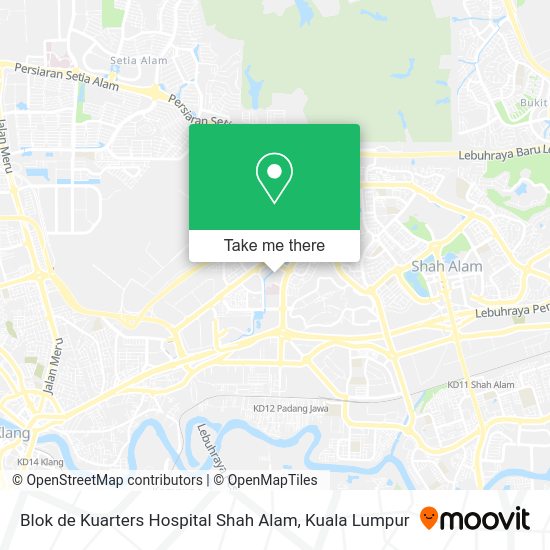 Peta Blok de Kuarters Hospital Shah Alam
