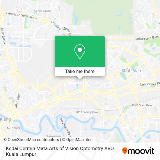 Kedai Cermin Mata Arts of Vision Optometry AVO map