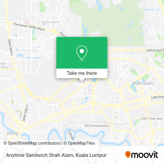 Anytime Sandwich Shah Alam map