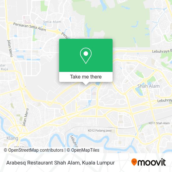 Peta Arabesq Restaurant Shah Alam