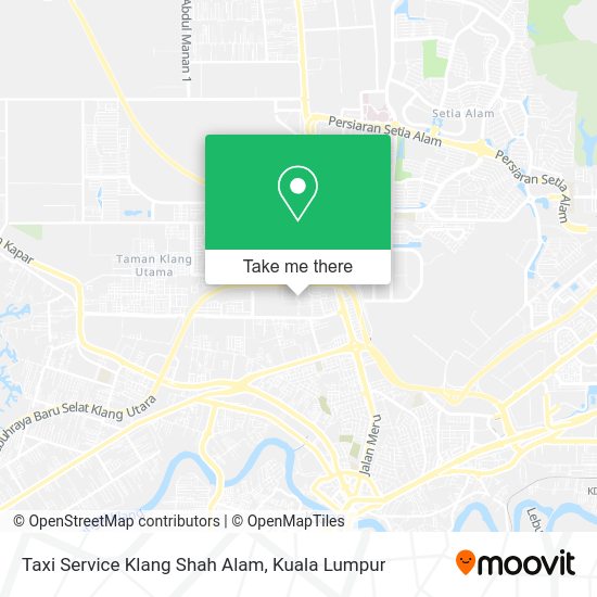Peta Taxi Service Klang Shah Alam