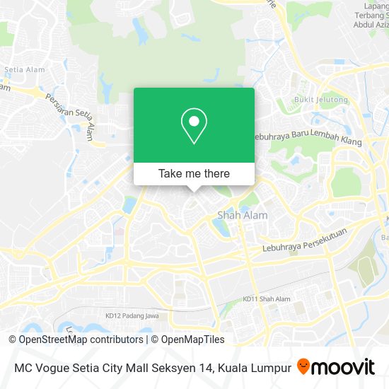 MC Vogue Setia City Mall Seksyen 14 map