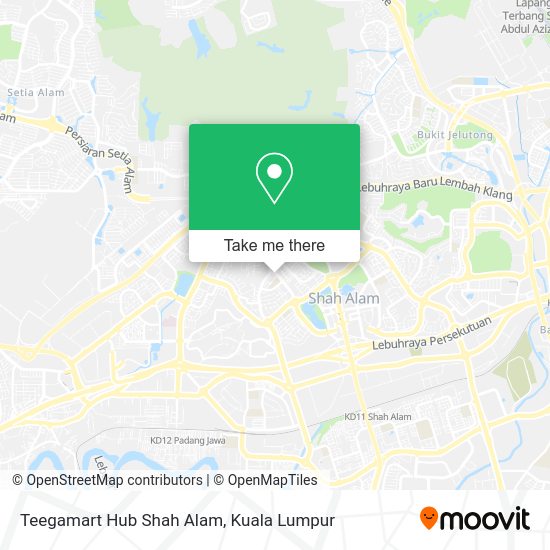 Teegamart Hub Shah Alam map