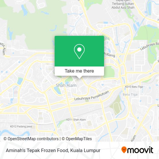 Aminah's Tepak Frozen Food map