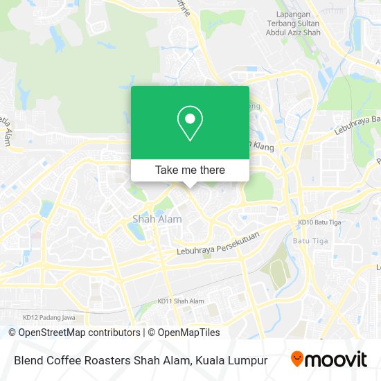 Blend Coffee Roasters Shah Alam map