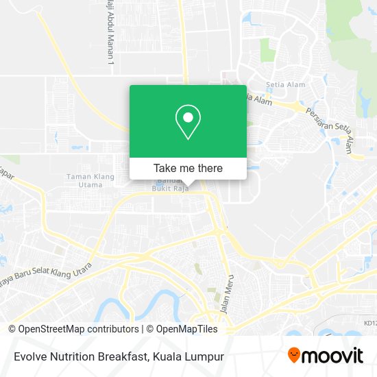 Evolve Nutrition Breakfast map