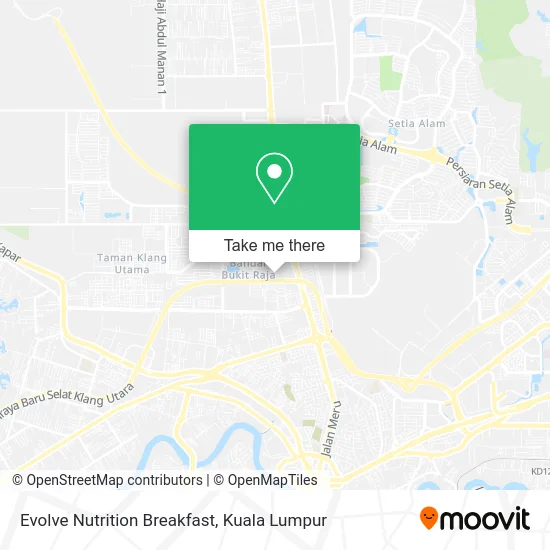 Evolve Nutrition Breakfast map