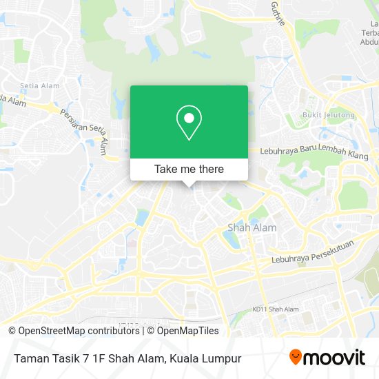 Taman Tasik 7 1F Shah Alam map