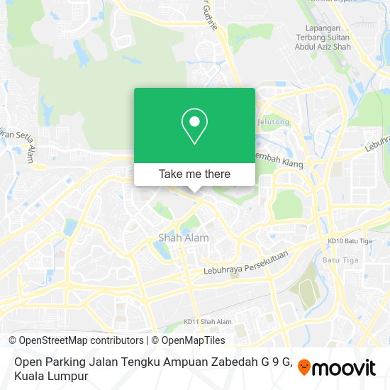 Open Parking Jalan Tengku Ampuan Zabedah G 9 G map