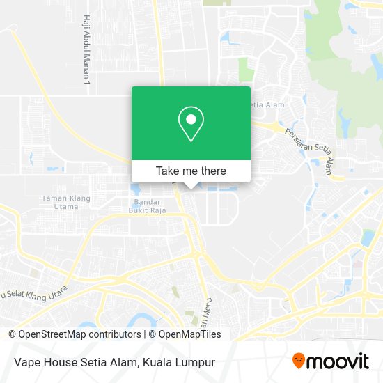 Peta Vape House Setia Alam
