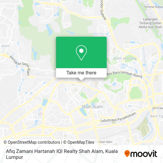 Afiq Zamani Hartanah IQI Realty Shah Alam map