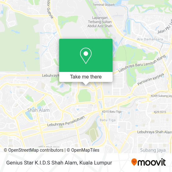 Genius Star K.I.D.S Shah Alam map