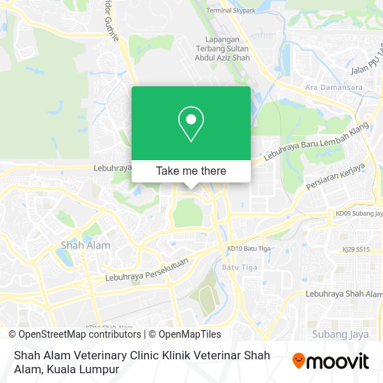 Peta Shah Alam Veterinary Clinic Klinik Veterinar Shah Alam