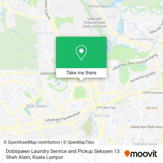 Dobiqueen Laundry Service and Pickup Seksyen 13 Shah Alam map