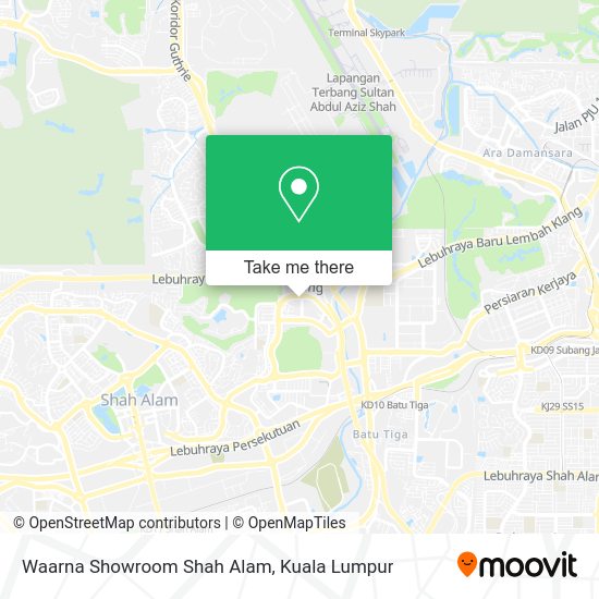 Waarna Showroom Shah Alam map
