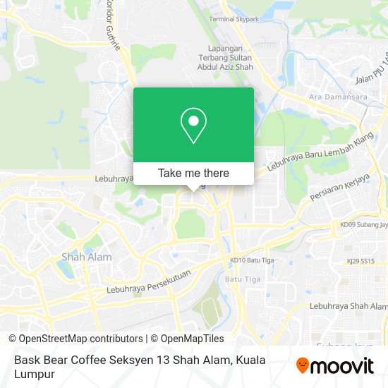 Bask Bear Coffee Seksyen 13 Shah Alam map