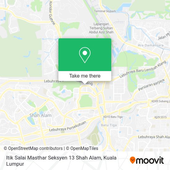 Itik Salai Masthar Seksyen 13 Shah Alam map