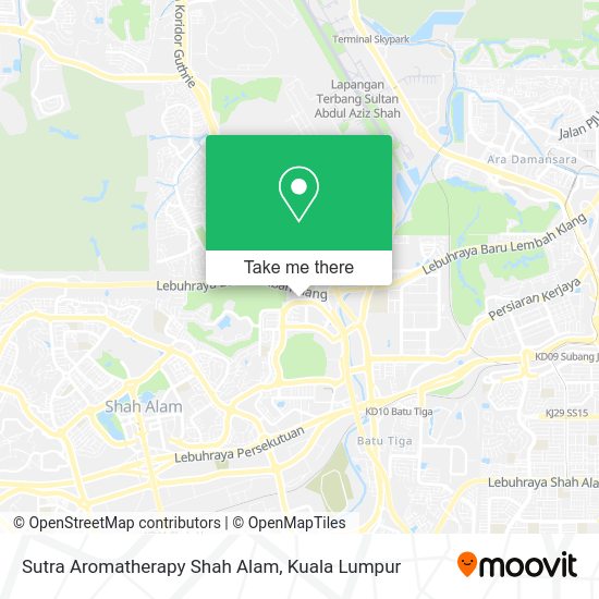 Sutra Aromatherapy Shah Alam map