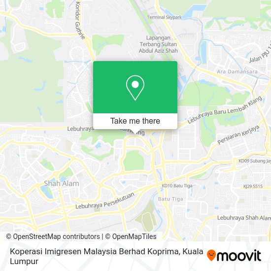 Koperasi Imigresen Malaysia Berhad Koprima map