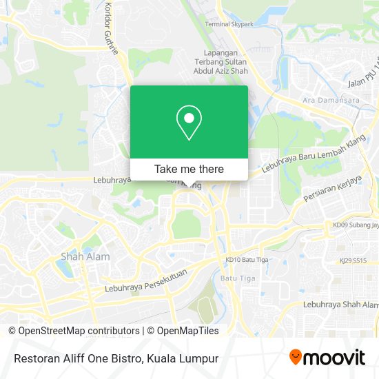 Restoran Aliff One Bistro map