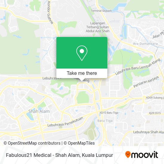 Fabulous21 Medical - Shah Alam map