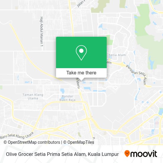 Olive Grocer Setia Prima Setia Alam map