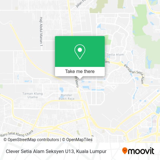 Clever Setia Alam Seksyen U13 map