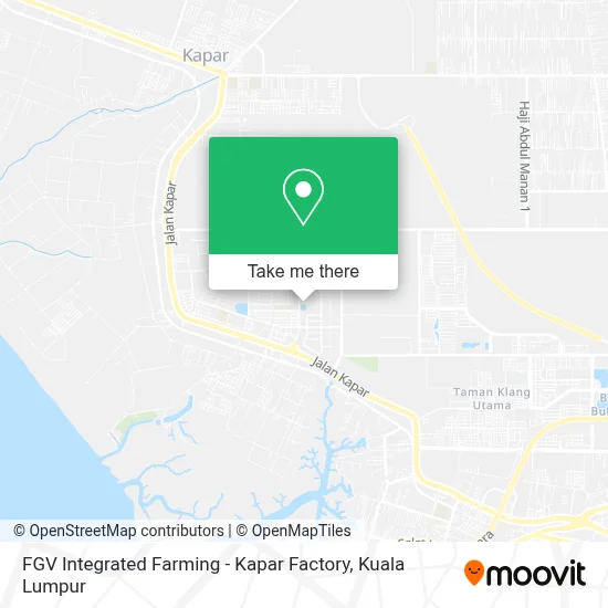 FGV Integrated Farming - Kapar Factory map
