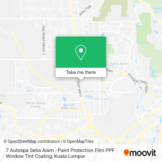 7 Autospa Setia Alam - Paint Protection Film PPF Window Tint Coating map