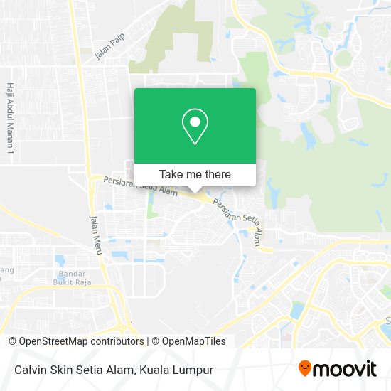 Peta Calvin Skin Setia Alam