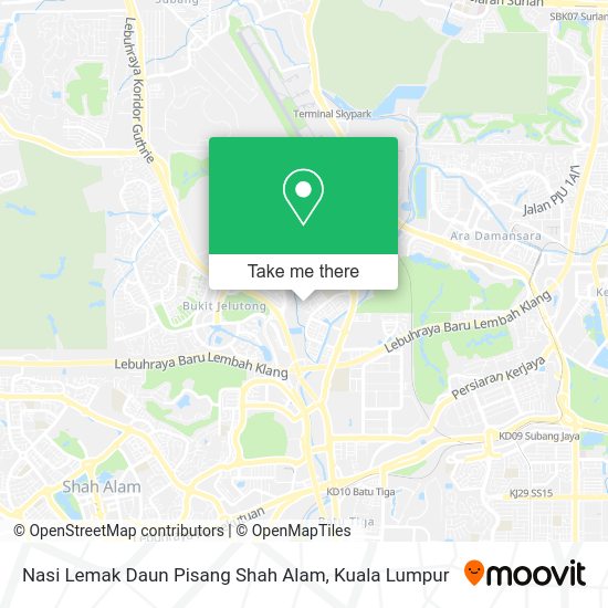 Nasi Lemak Daun Pisang Shah Alam map