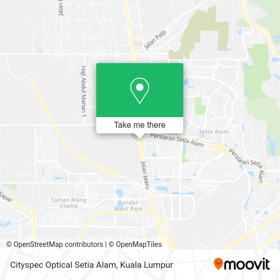 Cityspec Optical Setia Alam map
