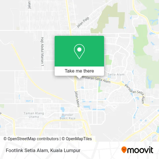 Footlink Setia Alam map