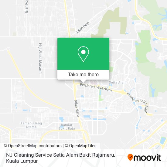 NJ Cleaning Service Setia Alam Bukit Rajameru map