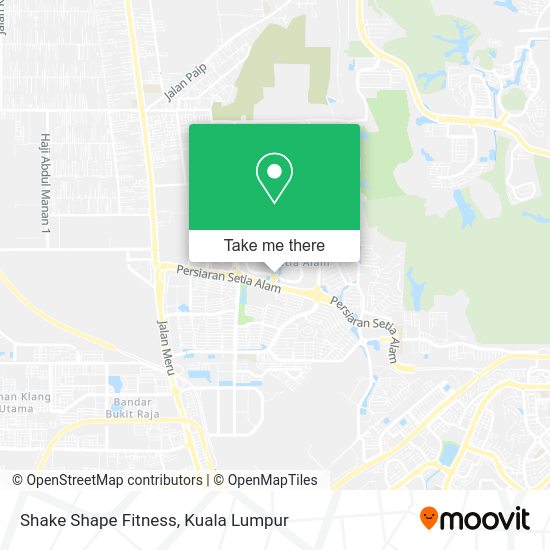 Shake Shape Fitness map