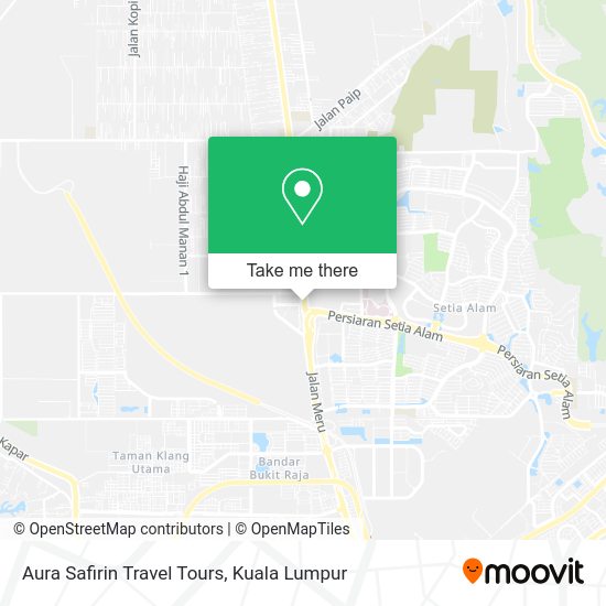 Peta Aura Safirin Travel Tours