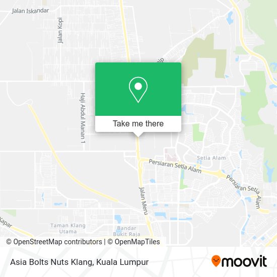 Asia Bolts Nuts Klang map