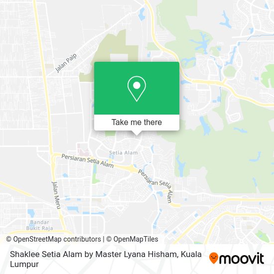 Shaklee Setia Alam by Master Lyana Hisham map