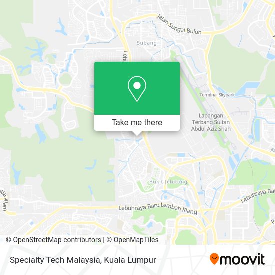Peta Specialty Tech Malaysia