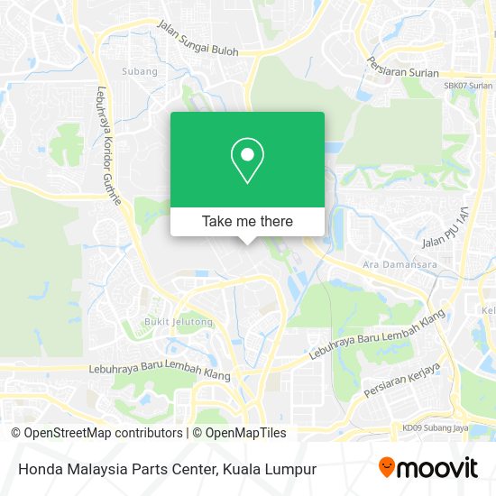 Honda Malaysia Parts Center map