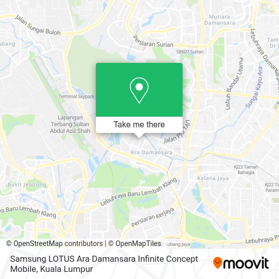 Samsung LOTUS Ara Damansara Infinite Concept Mobile map