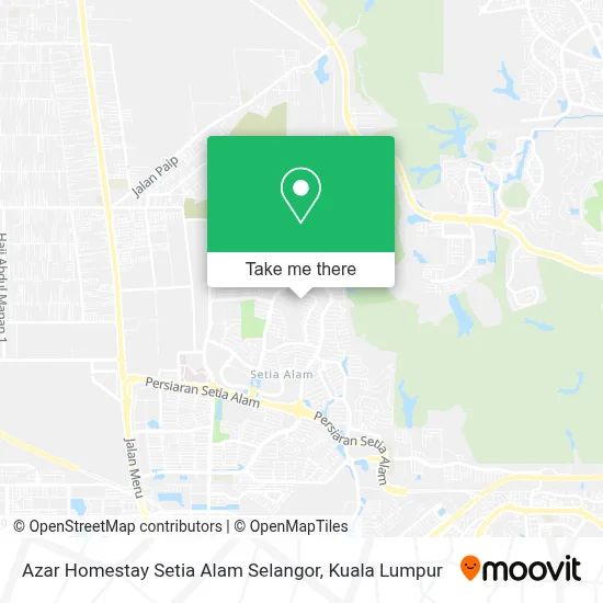 Azar Homestay Setia Alam Selangor map