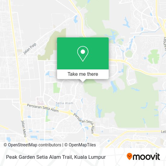 Peta Peak Garden Setia Alam Trail