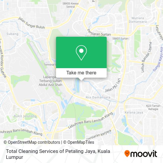 Peta Total Cleaning Services of Petaling Jaya
