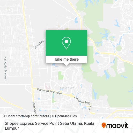 Shopee Express Service Point Setia Utama map
